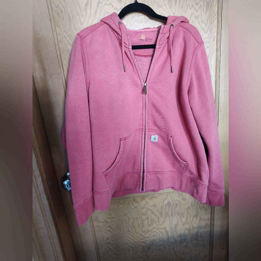 Pink Carhartt Zip-Up Hoodie